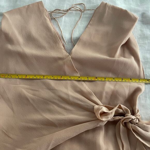Mare Mare x Anthropologie Mini Dress Tunic | Pink Beige Chiffon Wrap S, M $259 - Picture 6 of 15